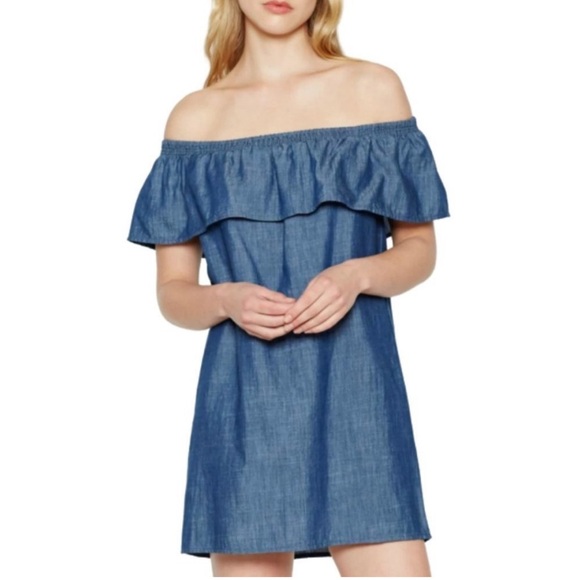 Soft Joie Nilima Off The Shoulder Denim Dress - Picture 2 of 5